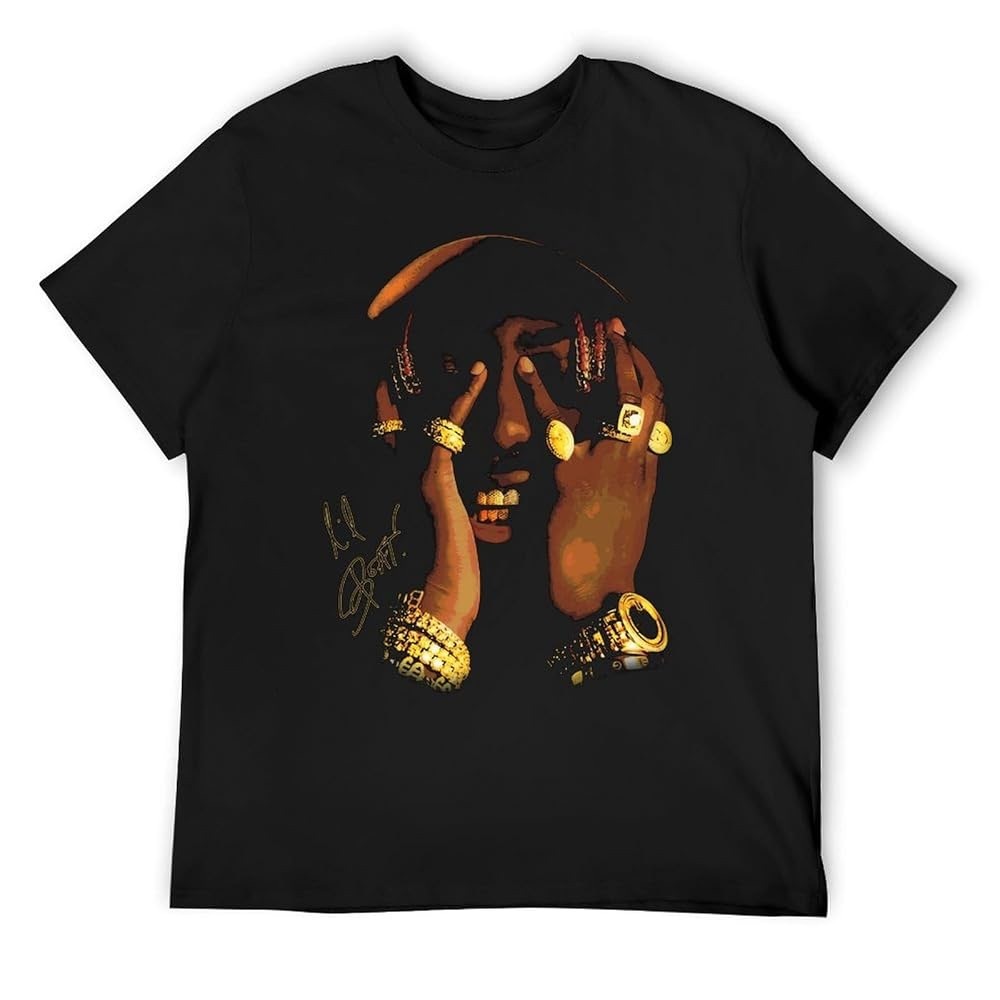 Lil Yachty Black Graphic Men’s T-Shirt Large, Heavy Cotton